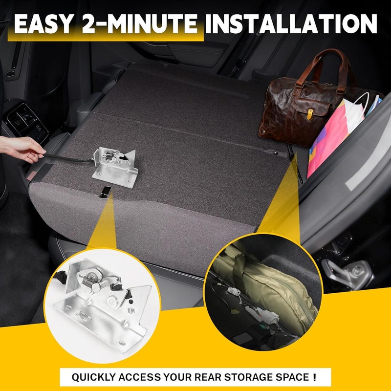 TENGBASE All-in-One Pre-Assembled Rear Seat Release Kit for Ford F-150 F-250 F-350 SuperCab & SuperCrew (2009-2025) - Image 5